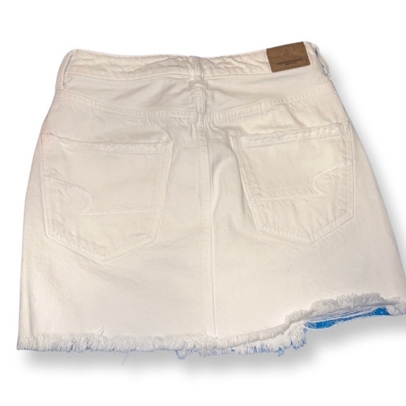AMERICAN Eagle White Distressed Jean Skirt size XS - Picture 9 of 13